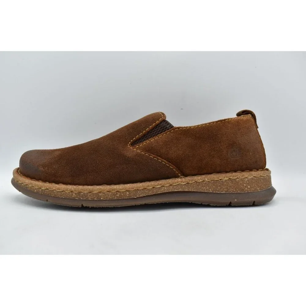 Born Mens Size 8 Bryson Brown Distressed Suede Slip-On‎ Casual Shoes